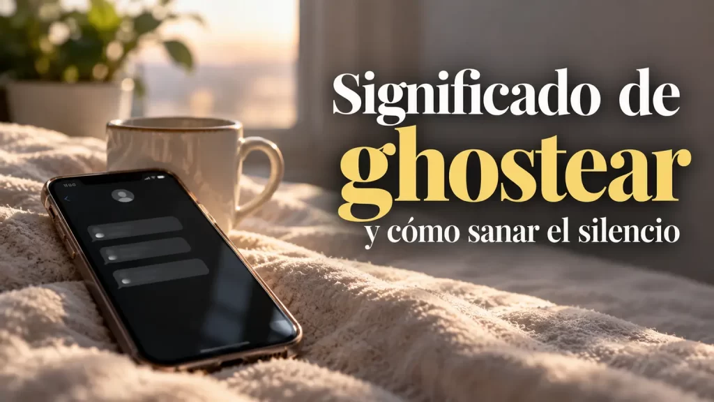 Significado de ghostear y cómo sanar el silencio